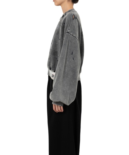 ミハラヤスヒロ 22AW ベアスウェット Maison MIHARA YASUHIRO - Cat Printed Sweatshirt - BLACK