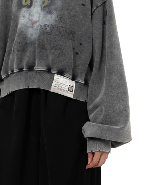 セール】Bleached Cat Print Sweatshirt（スウェット）｜Maison