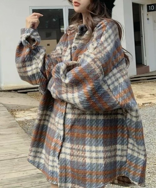 セール】＜ユニセックス商品＞ビッグシルエットチェックシャツ