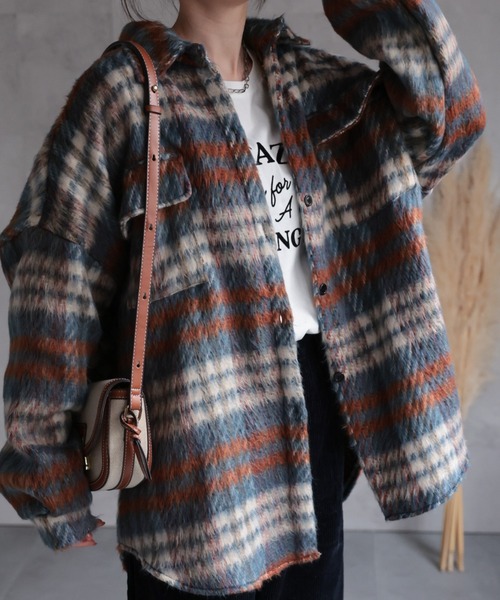 セール】＜ユニセックス商品＞ビッグシルエットチェックシャツ