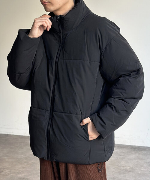 CPCM（シーピーシーエム）の「ナイロンストレッチ中綿ブルゾン（ブルゾン・メンズ・ブラック/ネイビー/ブラウン/グレー・MEDIUM/LARGE/X-LARGE）」の5枚目の写真