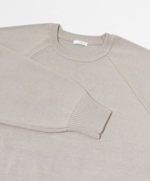 ITEMS URBANRESEARCH（アイテムズ アーバンリサーチ）の「スウェットライクニットプルオーバー（ニット/セーター・レディース・ネイビー/グリーン/オフホワイト・FREE）」の6枚目の写真