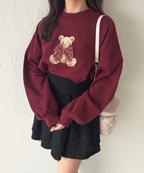 apres jour（アプレジュール）の「ベアスウェット【ZOZOTOWN限定アイテム】（スウェット・レディース・ライトピンク/アイボリー/モカ/ボルドー・X-LARGE/フリー）」の22枚目の写真