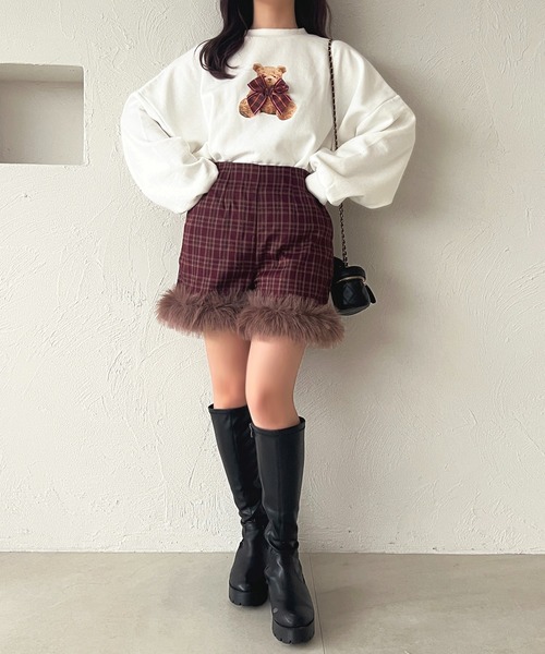 apres jour（アプレジュール）の「ベアスウェット【ZOZOTOWN限定アイテム】（スウェット・レディース・ライトピンク/アイボリー/モカ/ボルドー・X-LARGE/フリー）」の9枚目の写真