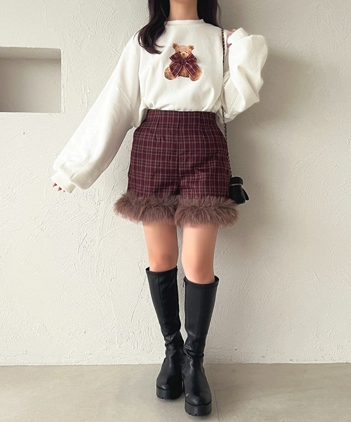 apres jour（アプレジュール）の「ベアスウェット【ZOZOTOWN限定アイテム】（スウェット・レディース・ライトピンク/アイボリー/モカ/ボルドー・X-LARGE/フリー）」の10枚目の写真