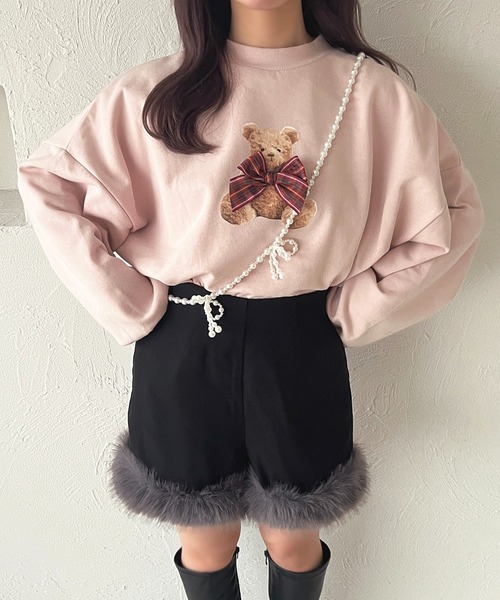 apres jour（アプレジュール）の「ベアスウェット【ZOZOTOWN限定アイテム】（スウェット・レディース・ライトピンク/アイボリー/モカ/ボルドー・X-LARGE/フリー）」の18枚目の写真