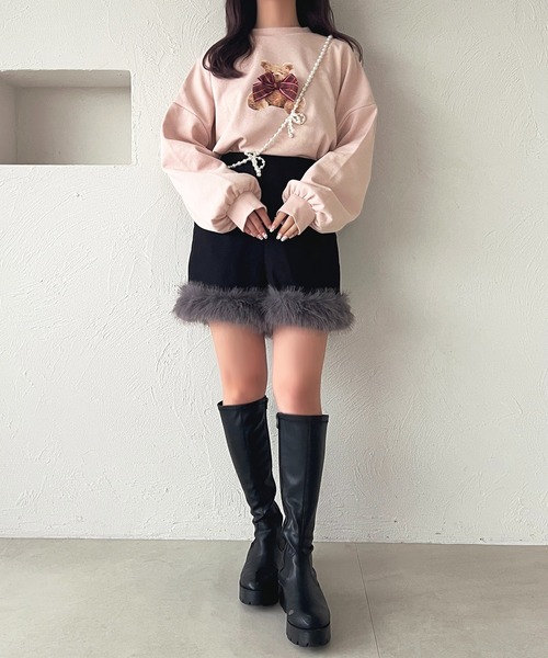 apres jour（アプレジュール）の「ベアスウェット【ZOZOTOWN限定アイテム】（スウェット・レディース・ライトピンク/アイボリー/モカ/ボルドー・X-LARGE/フリー）」の20枚目の写真