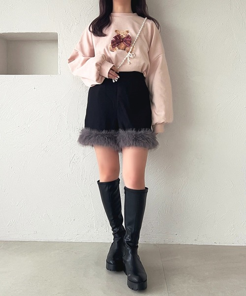 apres jour（アプレジュール）の「ベアスウェット【ZOZOTOWN限定アイテム】（スウェット・レディース・ライトピンク/アイボリー/モカ/ボルドー・X-LARGE/フリー）」の21枚目の写真