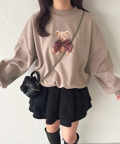 apres jour（アプレジュール）の「ベアスウェット【ZOZOTOWN限定アイテム】（スウェット・レディース・ライトピンク/アイボリー/モカ/ボルドー・X-LARGE/フリー）」の11枚目の写真