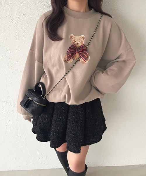 apres jour（アプレジュール）の「ベアスウェット【ZOZOTOWN限定アイテム】（スウェット・レディース・ライトピンク/アイボリー/モカ/ボルドー・X-LARGE/フリー）」の12枚目の写真