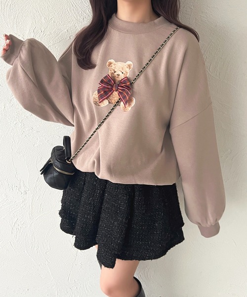 apres jour（アプレジュール）の「ベアスウェット【ZOZOTOWN限定アイテム】（スウェット・レディース・ライトピンク/アイボリー/モカ/ボルドー・X-LARGE/フリー）」の13枚目の写真