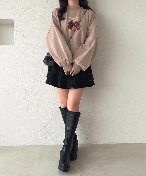 apres jour（アプレジュール）の「ベアスウェット【ZOZOTOWN限定アイテム】（スウェット・レディース・ライトピンク/アイボリー/モカ/ボルドー・X-LARGE/フリー）」の15枚目の写真