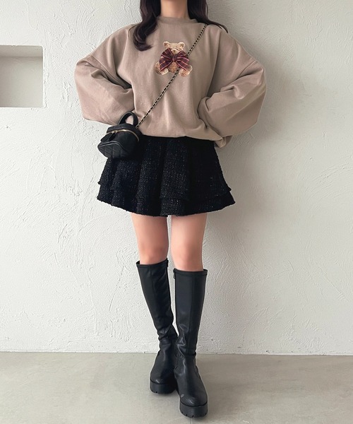 apres jour（アプレジュール）の「ベアスウェット【ZOZOTOWN限定アイテム】（スウェット・レディース・ライトピンク/アイボリー/モカ/ボルドー・X-LARGE/フリー）」の16枚目の写真