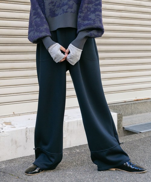 KBF（ケイビーエフ）の「キャンディーヘムパンツ（その他パンツ・レディース・グレー/ネイビー・ONE）」の6枚目の写真