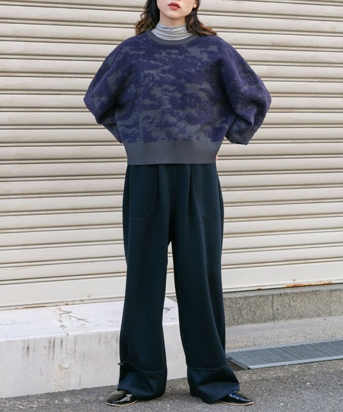 KBF（ケイビーエフ）の「キャンディーヘムパンツ（その他パンツ・レディース・グレー/ネイビー・ONE）」の10枚目の写真