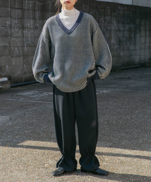 KBF（ケイビーエフ）の「キャンディーヘムパンツ（その他パンツ・レディース・グレー/ネイビー・ONE）」の14枚目の写真