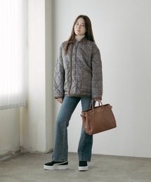 YOUNG&OLSEN The DRYGOODS STORE（ヤングアンドオルセン）の「YOUNG & OLSEN/ヤングアンドオルセン EMBOSSED LEATHER BELTED TOTE S エンボスレザー ベルテッド トートバッグ 2026年春夏　再入荷（トートバッグ）」