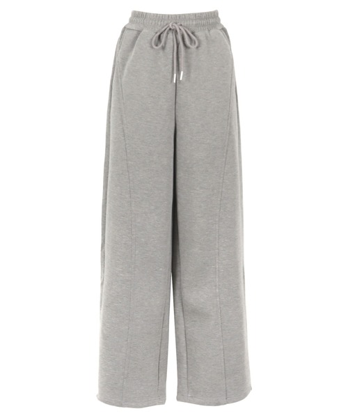 KOBE LETTUCE（コウベレタス）の「裏ファーボンディングダイバーバレルレッグカーブパンツ（スウェットパンツ・レディース・ブラック/ダークブラウン/グレー・M/PM/M-Short）」の12枚目の写真