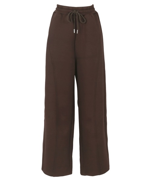 KOBE LETTUCE（コウベレタス）の「裏ファーボンディングダイバーバレルレッグカーブパンツ（スウェットパンツ・レディース・ブラック/ダークブラウン/グレー・M/PM/M-Short）」の13枚目の写真