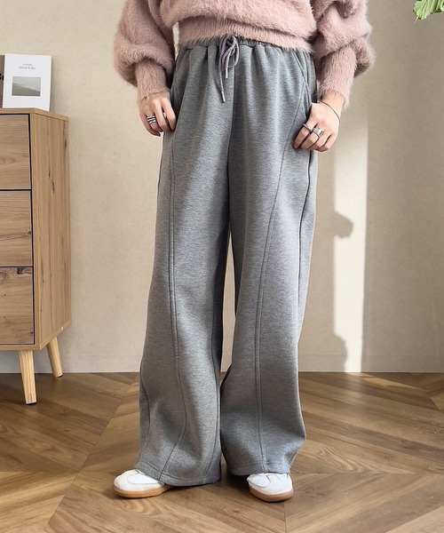 セール】裏ファーボンディングダイバーバレルレッグカーブパンツ