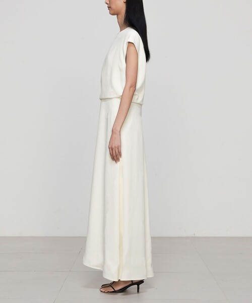 TOMORROWLAND .B レーヨンアムンゼン Vネックロングワンピース（ワンピース）｜TOMORROWLAND .B（トゥモローランドビー）