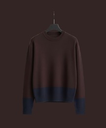 UNITED TOKYO(ユナイテッドトウキョウ)の「ウォッシャブルウールコンフォート バイカラーニット |短丈/クロップド/冬服/バイカラー/洗える/インナー/ウール(ニット/セーター・メンズ)」