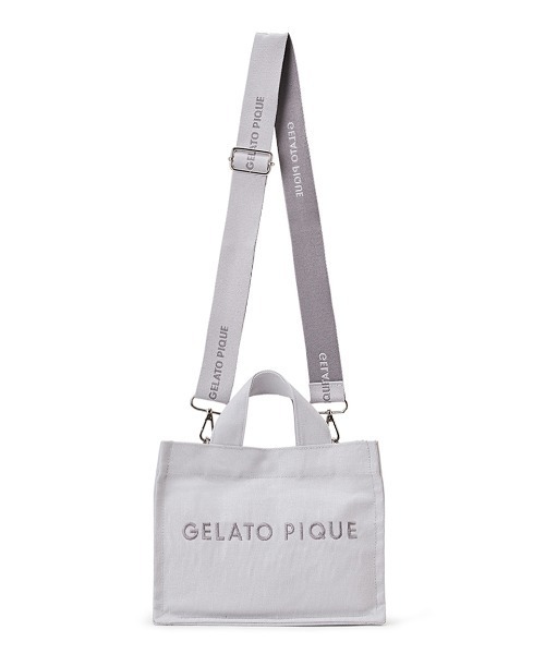 gelato pique（ジェラートピケ）の「キャンバスロゴショルダーバッグ（ショルダーバッグ・レディース・ブルー/ピンク/ダークグレー/ベージュ・FREE）」の18枚目の写真
