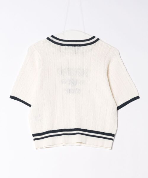 ムラサキスポーツ（ムラサキスポーツ）の「BEVERY HILLS P.C/ビバリーヒルズポロクラブ ケーブルニットTシャツ 5287-5750（Tシャツ/カットソー・レディース・ホワイト/ネイビー・M）」の12枚目の写真