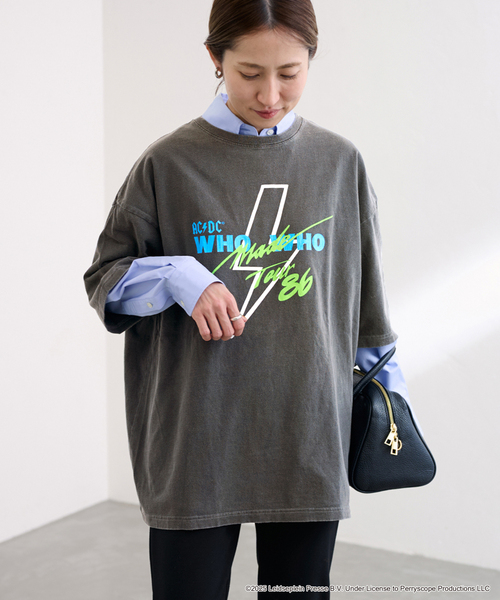 FRAMeWORK(フレームワーク)の「GOOD ROCK SPEED/グッドロックスピード AC/DC 別注BIG Tシャツ(Tシャツ/カットソー・レディース・チャコールグレー・FREE)」の6枚目の写真