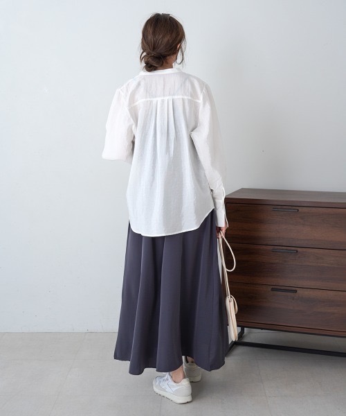 Bab(バブ)の「フロント刺繍レースブラウス(シャツ/ブラウス・レディース・アイボリー/ブラック・MEDIUM)」の6枚目の写真