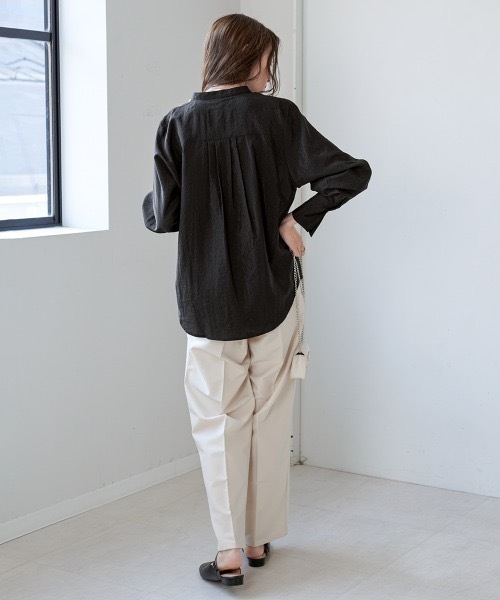 Bab(バブ)の「フロント刺繍レースブラウス(シャツ/ブラウス・レディース・アイボリー/ブラック・MEDIUM)」の20枚目の写真