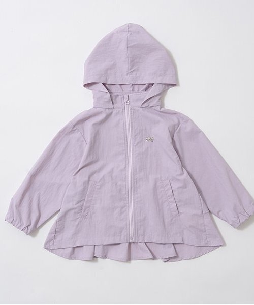 Lycee mine（リセマイン）の「【撥水加工】バックフリルAラインマウンテンパーカ(収納袋付き)（ブルゾン・キッズ・ラベンダー/ミント/アイボリー/ライラック/サックスブルー/レッド/クリーム/ネイビー・130cm/120cm/100cm/150cm/110cm/140cm）」の11枚目の写真