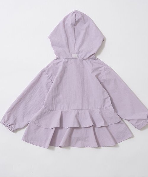 Lycee mine（リセマイン）の「【撥水加工】バックフリルAラインマウンテンパーカ(収納袋付き)（ブルゾン・キッズ・ラベンダー/ミント/アイボリー/ライラック/サックスブルー/レッド/クリーム/ネイビー・130cm/120cm/100cm/150cm/110cm/140cm）」の12枚目の写真