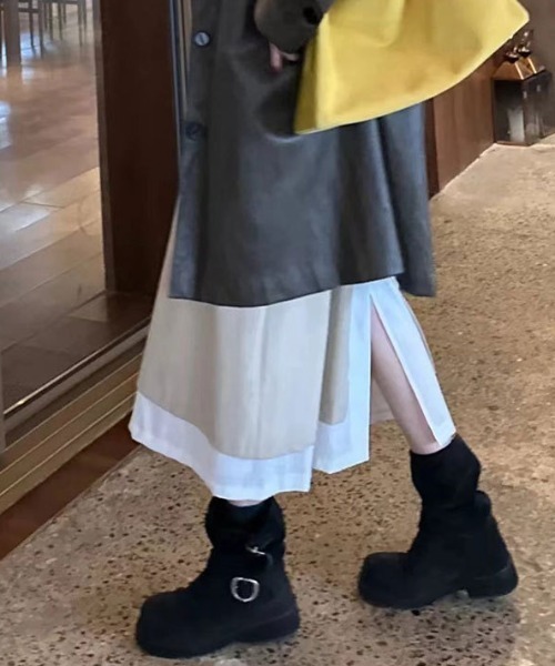 mebole(メボレ)の「バックルミドルブーツ(ブーツ・レディース・ブラック/ベージュ・LARGE/MEDIUM/SMALL)」の21枚目の写真