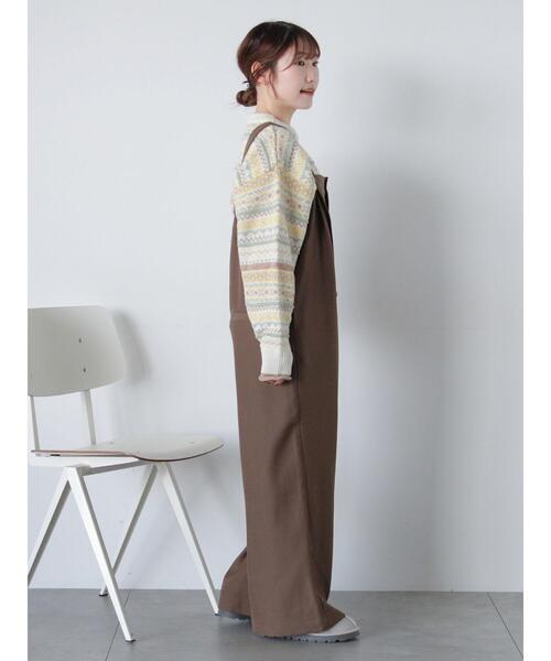 ehka sopo（エヘカソポ）の「花ジャカードプルオーバー（ニット/セーター・レディース・イエロー/レッド/ブルー/ピンク・F）」の5枚目の写真