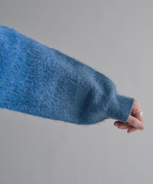 epnok（エプノック）の「グラデーションルーズカーディガン（カーディガン/ボレロ・メンズ・レッド/ネイビー/ブラック/ブルー/ライトグレー/ブラウン・LARGE/MEDIUM/SMALL）」の10枚目の写真