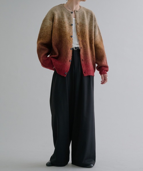 epnok（エプノック）の「グラデーションルーズカーディガン（カーディガン/ボレロ・メンズ・レッド/ネイビー/ブラック/ブルー/ライトグレー/ブラウン・LARGE/MEDIUM/SMALL）」の15枚目の写真