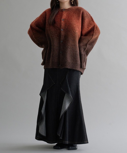 epnok（エプノック）の「グラデーションルーズカーディガン（カーディガン/ボレロ・メンズ・レッド/ネイビー/ブラック/ブルー/ライトグレー/ブラウン・LARGE/MEDIUM/SMALL）」の16枚目の写真