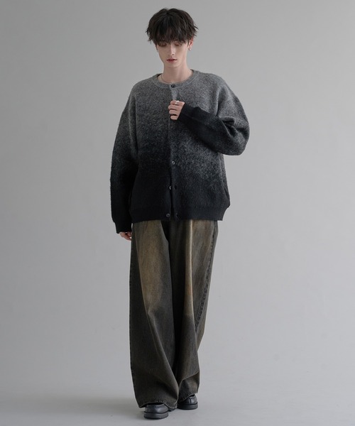 epnok（エプノック）の「グラデーションルーズカーディガン（カーディガン/ボレロ・メンズ・レッド/ネイビー/ブラック/ブルー/ライトグレー/ブラウン・LARGE/MEDIUM/SMALL）」の7枚目の写真