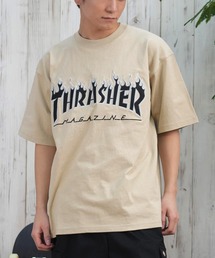 【ムラサキスポーツ限定】THRASHER/スラッシャー 半袖Tシャツ/半袖Tee 刺繍 オーバーサイズ ユニセックス 252TH1ST035