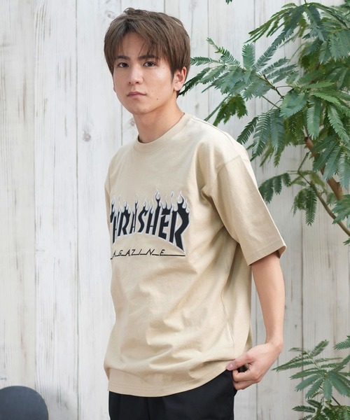 THRASHER(スラッシャー)の「【ムラサキスポーツ限定】THRASHER/スラッシャー 半袖Tシャツ/半袖Tee 刺繍 オーバーサイズ ユニセックス 252TH1ST035(Tシャツ/カットソー・メンズ・ホワイト/ブラック/ベージュ・XL/L/M)」の17枚目の写真