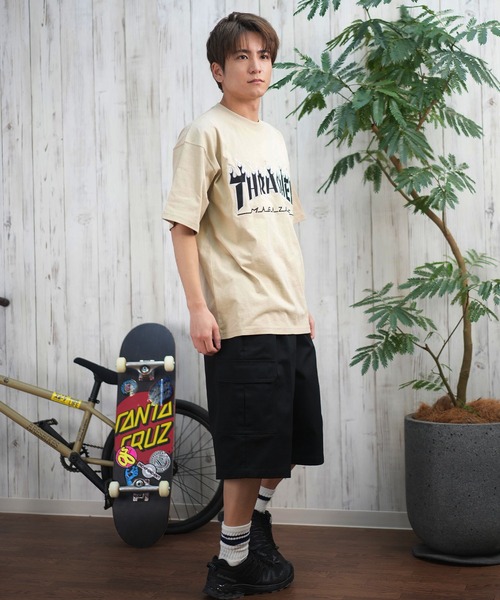 THRASHER(スラッシャー)の「【ムラサキスポーツ限定】THRASHER/スラッシャー 半袖Tシャツ/半袖Tee 刺繍 オーバーサイズ ユニセックス 252TH1ST035(Tシャツ/カットソー・メンズ・ホワイト/ブラック/ベージュ・XL/L/M)」の21枚目の写真