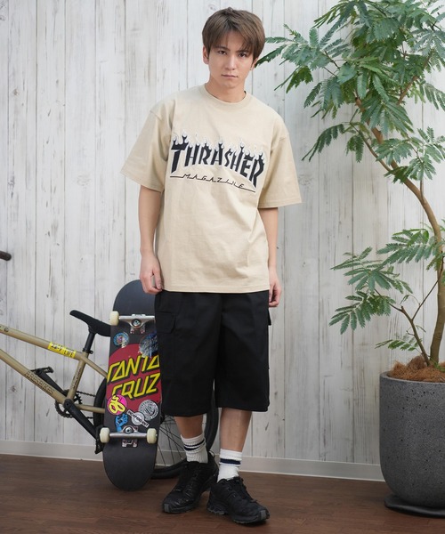 THRASHER(スラッシャー)の「【ムラサキスポーツ限定】THRASHER/スラッシャー 半袖Tシャツ/半袖Tee 刺繍 オーバーサイズ ユニセックス 252TH1ST035(Tシャツ/カットソー・メンズ・ホワイト/ブラック/ベージュ・XL/L/M)」の19枚目の写真