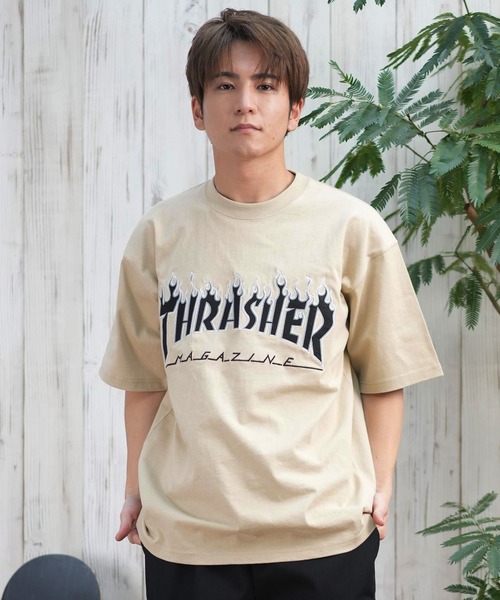 THRASHER(スラッシャー)の「【ムラサキスポーツ限定】THRASHER/スラッシャー 半袖Tシャツ/半袖Tee 刺繍 オーバーサイズ ユニセックス 252TH1ST035(Tシャツ/カットソー・メンズ・ホワイト/ブラック/ベージュ・XL/L/M)」の16枚目の写真