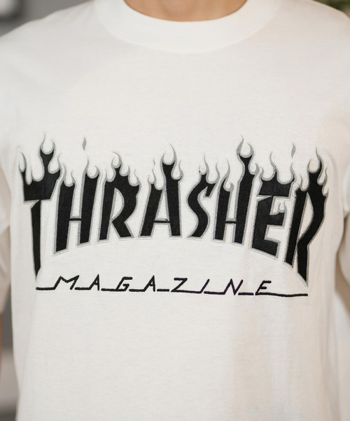 THRASHER(スラッシャー)の「【ムラサキスポーツ限定】THRASHER/スラッシャー 半袖Tシャツ/半袖Tee 刺繍 オーバーサイズ ユニセックス 252TH1ST035(Tシャツ/カットソー・メンズ・ホワイト/ブラック/ベージュ・XL/L/M)」の10枚目の写真