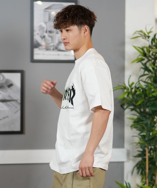 THRASHER(スラッシャー)の「【ムラサキスポーツ限定】THRASHER/スラッシャー 半袖Tシャツ/半袖Tee 刺繍 オーバーサイズ ユニセックス 252TH1ST035(Tシャツ/カットソー・メンズ・ホワイト/ブラック/ベージュ・XL/L/M)」の5枚目の写真
