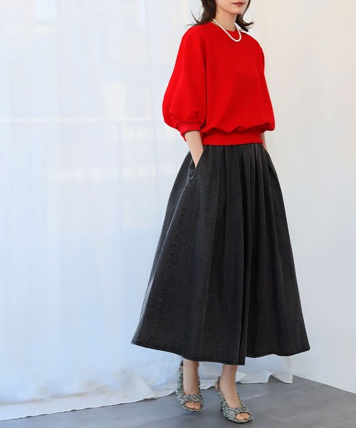 ELFRANK(エルフランク)の「ワンポイントハート刺繍 スウェット トレーナー プルオーバー【洗える】(スウェット・レディース・グレー/レッド/オフホワイト/グリーン/ホワイト系その他/レッド系その他/グリーン系その他/グレー系その他/ネイビー・FREE)」の17枚目の写真