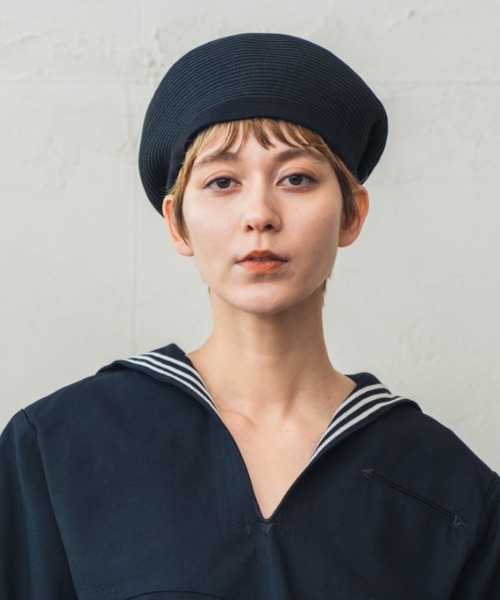 ORIENT(オリエント)の「杏(ハンチング/ベレー帽・レディース・ナチュラル/ブラック・FREE)」の4枚目の写真