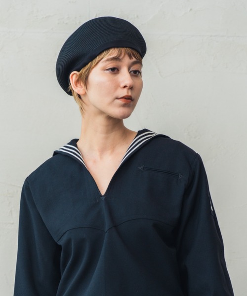 ORIENT(オリエント)の「杏(ハンチング/ベレー帽・レディース・ナチュラル/ブラック・FREE)」の8枚目の写真