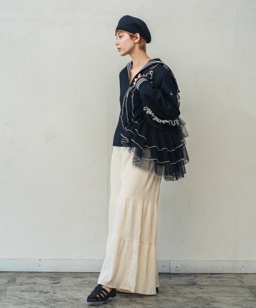 ORIENT(オリエント)の「杏(ハンチング/ベレー帽・レディース・ナチュラル/ブラック・FREE)」の15枚目の写真